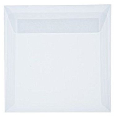 100 / Quadratische/Briefumschläge/mit Haftstreifen/Farbe/Transparente/Weiß / 17 x 17 cm 170 x 170 mm/Umschläge