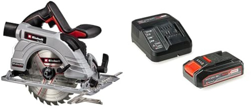 Einhell Akku-Handkreissäge TE-CS 18/190 Li BL Power X-Change (Li-Ion, 18 V, Ø190x20 mm Sägeblatt, max. 65 mm Schnitttiefe, bürstenloser Motor, inkl. 2,5 Ah Akku und Ladegerät)
