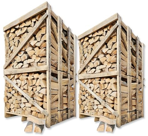 Buche Kaminholz 2 Boxen je 1,8 RM Brennholz 33cm Luftgetrocknet ofenfertig Heiz Holz Feuerholz Scheitholz Kaminfeuer Lagerfeuer Pizzaofen Ofen | Energie Kienbacher