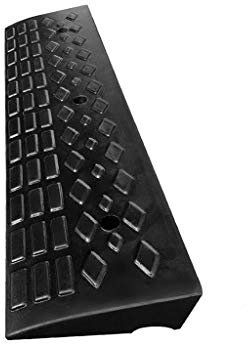 ANSNOW Rampe per Cordoli, Rampe Di Sicurezza per Esterni su Strada Accessori per Auto Cuscinetto in Salita Portatile Tappetino per Pendenza Di Tensione Resistente Allo Scivolamento/Nero/100*25*10 Ce