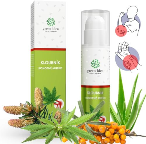 Green idea - Hanfsalbe für schmerzende Gelenke - mit Beinwell, Torf-Extrakten, Sanddorn, Sheabutter, Menthol - Naturkosmetik - einziehende Lotion - Schmerzsalbe - Vegan 200 ml