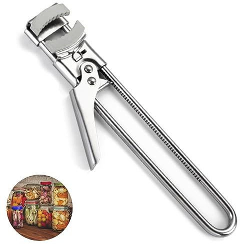 LPMXYW Manual Can Openers Jar Can Opener,Jar Openers for Arthritis Hands Adjustable Can Openers,Kitchen Gadget Bottle Opener for Stainless Steel Kitchen Gadget Bottle Opener Can Lids