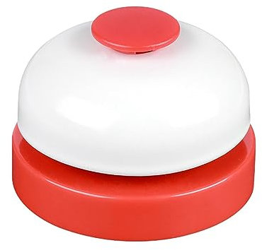 perfk Kinder beschäftigt Bord Glocke Rufen Haustier Klingeln Spielzeug Spiel Prop Pädagogische Schnappen Glocke Hand Rufen Glocke für Service Restaurant, Rot