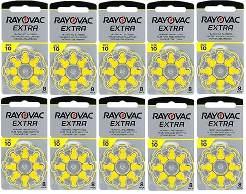 Rayovac Extra 80er-Pack Hörgerätebatterien mit Sound Fusion™-Technologie, Größe 10