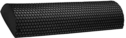 Aymzbd Längenflexibilitätsblöcke mit Punkt, Pilates Halbrollen Massagegerät Set, 1/2 Schaumstoffrolle für Körperliche Betätigung, Halbrolle für Yoga, Schwarz 30cm
