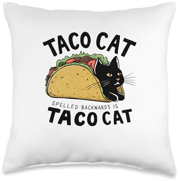 Taco Cat Spelt Backwards Funny Product Throw Pillow