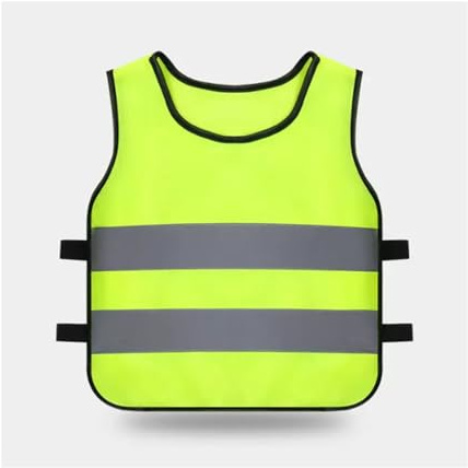 BybAgs Chaleco Reflectante for niños, Chaleco de tráfico for Ciclismo, esquí, Correr, Caminar de noche, Senderismo, niño y niña(Green,5XL)