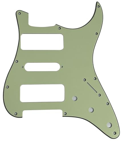 För Fender Stratocaster P90 Pickup Strat-stil gitarr pickguard delar (3 lager vintage grön)