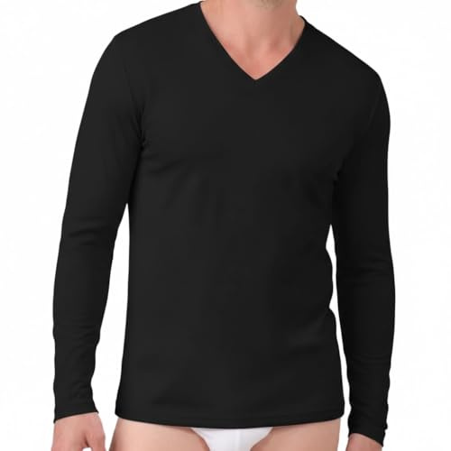 40° grados - Camiseta Térmica Caballero Manga Larga Cuello Pico