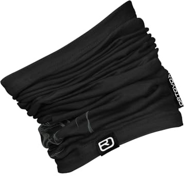ORTOVOX 120 TEC LOGO NECKWARMER - Leichter, kaum auftragender Schlauchschal mit technischem Wollmix für Sommer-Touren - schwarz - unisex