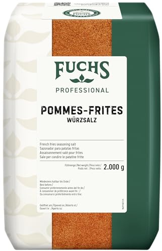 Fuchs Professional - Pommes-Frites-Würzsalz | 2 kg im großen Beutel | Gewürz für Kartoffelgerichte wie Kroketten oder Bratkartoffeln | Für Großverbraucher