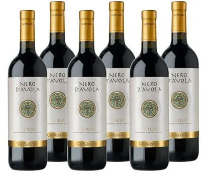 Giordano – Box Nero d’Avola Sicilia DOC 2023 – Vino Rosso Secco da Vitigno Autoctono Siciliano, Strutturato e Vellutato – 6 Bottiglie da 75 cl