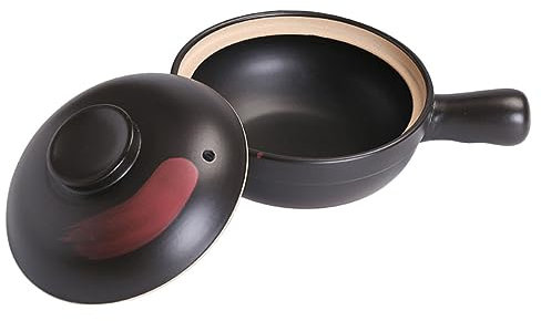 Kichvoe Casserole Terre Cuite Avec Poignée Cocotte Argile Pour Soupe Et Ragoût Résistante Haute Température Chauffe Rapide Et Conservation Chaleur Ustensile Portable Essentiel Cuisine
