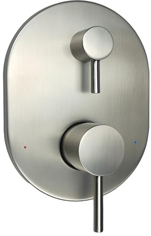 UT3290BN Brushed Nickel Shower Trim Kit for Moen Align M-CORE 3-Series 2-Handle Shower Faucet Trim, Shower Handle trim Includes 1213 Cartridge for Moen U232CIS M-CORE Mixing Valve, Valve Required