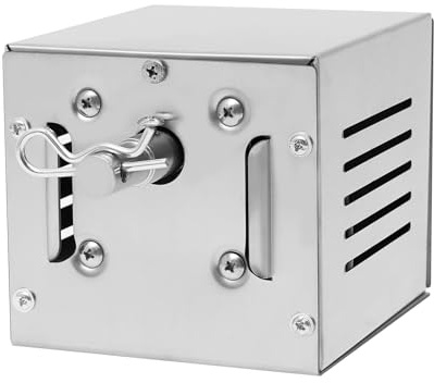 Shalmidor Edelstahl Grillmotor 2,5 r/min, BBQ Fleischklammer max Drehmoment 100Kg, Motor Elektrischer Drehspieß, Drehrichtung CW/CCW, Edelstahl BBQ Grill Zubehör Bratenmotor für Gasgrill
