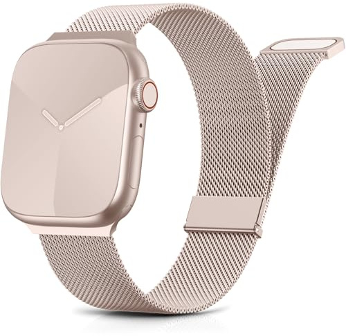 Metallarmband kompatibelt med Apple Watch armband 44 mm 40 mm 41 mm 42 mm 45 mm 46 mm 49 mm 38 mm Dam Man, uppgraderad för iWatch Series 11 10 9 8 7 6 5 4 3 2 1Ultra SE 3 2 1 med dubbel magnetisk
