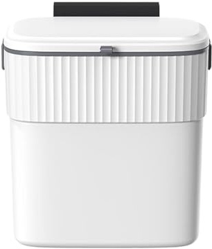 Papperskorgen Med Lock - 26 x 15 x 21 cm Behållarkorg Avfallsbehållare, Bärbar Komposthink, Liten Organisatör För Sovrum Under Bordet | Badrumsskåp