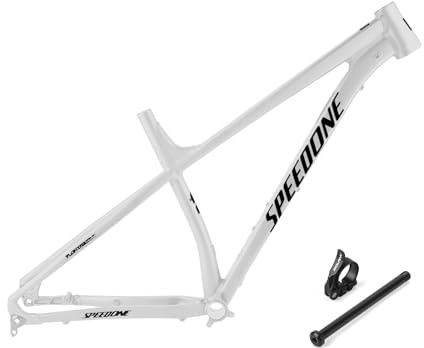 HZXQCVB Cadre De Vélo De Montagne 29ER Boost Axe Traversant 12 X 148mm Frein À Disque XC Hardtail Cadre en Alliage D'aluminium Pneu Max. 2,35''(White,L)
