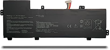 B31N1534 0B200-02030000 Batteria per laptop | Sostituzione per Asus Zenbook UX510 UX510UW UX510UW-1A UX510UW-RB71 UX510UX UX510UX-1A UX510UX-CN044T Series (11.4V 48Wh)