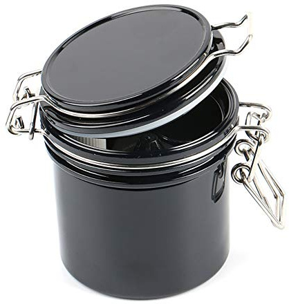 Beito 1 PC Colle Conteneur De Stockage Extensions De Cils Adhésif Bocal Réservoir De Stockage De Colle Scellé Boîtes Extension De Cils Fournitures (Noir)