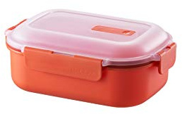 Lock & Lock Mikrowellengeschirr aus Kunststoff – eckig – Teller mit transparentem Deckel für die Mikrowelle – 1100 ml