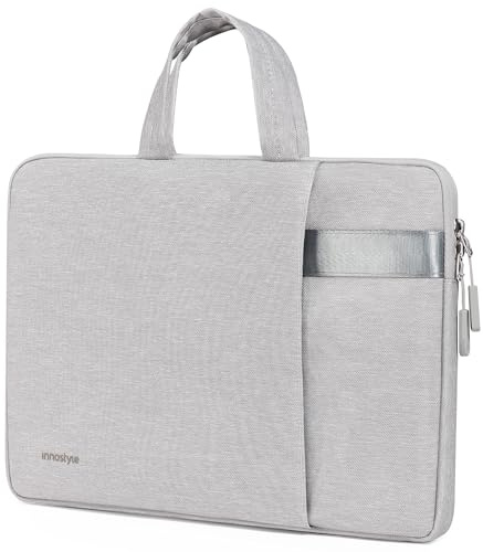 INNOSTYLE Laptopväska med rem, vattentät, lätt, hållbar, Dailyflow, kompatibel med MacBook Pro/Air, HP ProBook, Dell Inspiron, Yoga, ASUS, perfekt för arbete och resor (grå, 16)