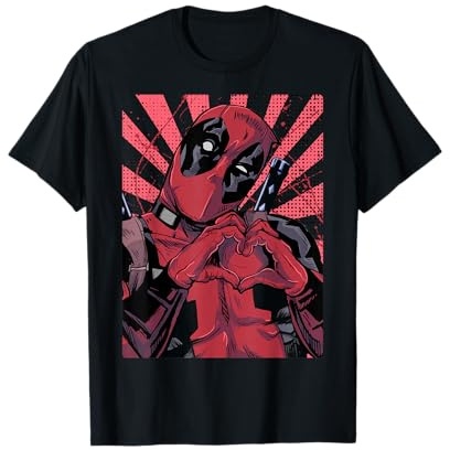 Marvel Deadpool Heart Hands T-Shirt