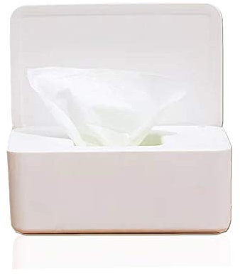TRAMILY Boîte de Rangement pour mouchoirs, Grande capacité,de lingettes humides,boîte de Distributeur de avec Couvercle scellé rectangulaire pour la,la Salle de Bain,la Cuisine,la Chambre-Blanc