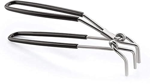 Multipurpose High Grade Stainless Steel Pakkad for Kitchen - Wire Tong - Hot Utensils Holder or Gripper - Utility Pakkad (Black)