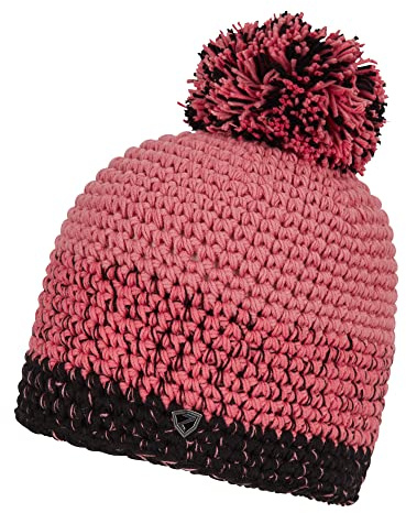 Ziener Unisex Bommel-Mütze/gehäkelt, Fleece Futter, dreifarbig Intercontinental