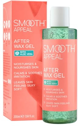 Smooth Appeal AFTER WAX GEL with Aloe Vera | Post Hair Removal Soothing Moisturiser | Calms & Hydrates Skin After Waxing | For Face, Bikini Line & Underarms | Vegan & Paraben-Free | 200ml