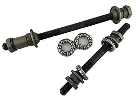 HpLive 1 Set Solide Vorder- und Hinterachse, Achse Hinterachse und Vorderachse Set, Vorderachse 108 mm, Hinterradnabenachse 145 mm mit 1/4, 3/16 Kugellager