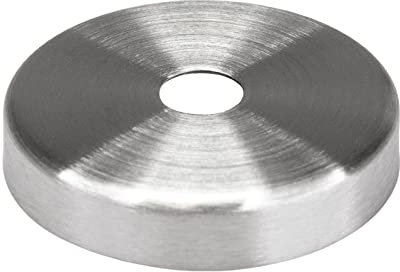 PRIOstahl Rosette di copertura, rosette rotonde, per tubi da parete, 1 pezzo, Ø 45 mm, con foro centrale Ø 12,4 mm, copertura per corrimano, tubi tondi, tubi in acciaio inox V2A