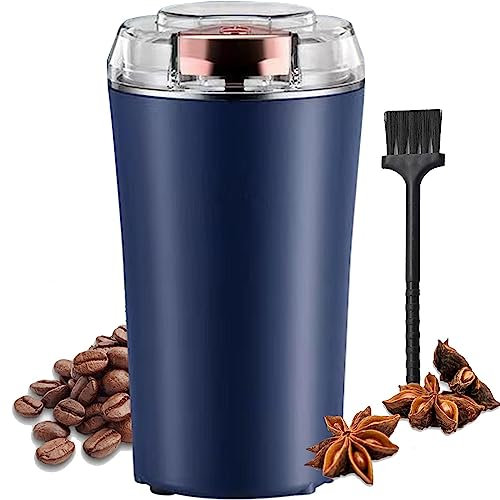 RUYICZB Coffee Grinder Electric,200W Spice Grinder,One Touch Push-Button Control Espresso Grinder for Beans, Spices, Grains and More, Stainless Steel Blades