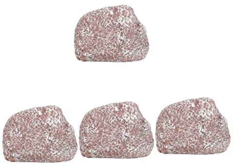 GANAZONO 4 Stück Schlüsselkasten aus Stein ersatzschlüssel Gift Ideas gefälschter Schlüsselhalter aus Stein einen Schlüsselstein verstecken Schlüsselanhänger Schlüsselbund