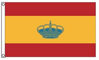 Stormflag Bandera España con Corona 90x150cm Bandera España 3x5ft poliéster 90g, 2 ojales de metal costura doble con ojal