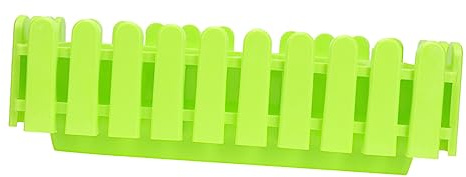 BESPORTBLE Blumentopf Zaun Rechteckiger Blumenkasten, Kunststoff Zaunblumentopf Blumentopf Pflanzkästen Blumenkasten für Balkon Und InnenräUme, 43,5 X 18,5 X 13,5 cm
