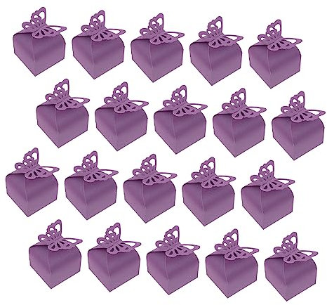 Gogogmee 50stücke Teiliges Kleine Papier-geschenkboxen Mit Schmetterlingsdesign Stabile Und Kreative Hochzeits-süßigkeitenverpackungen Aus Hochwertigem Papier Praktisch Für Candy Und Kleine