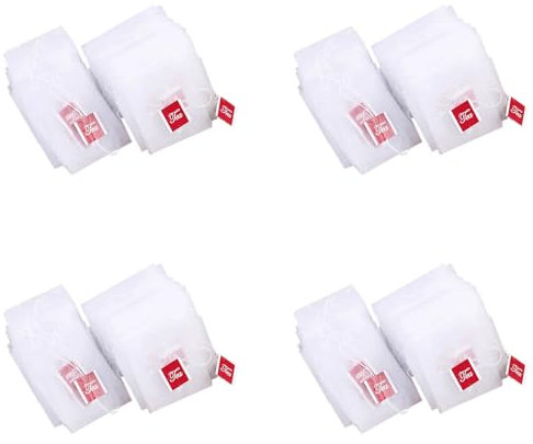 Torsten 400 StüCk Tee Beutel Aufguss mit Schnur Heilung Siegel 7 X 6 cm Sachet Filter Papier Nylon Tee Beutel Leere Tee Beutel
