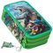 Mäppchen Federtasche 3 Fach Federmäppchen Schüleretui Schlamperbox Stiftemappe mit 3 Reißverschluss-Fächern Dinosaurier [150]
