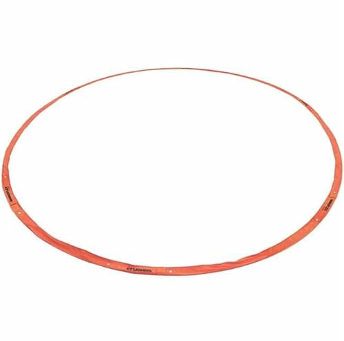 Champion Sports Men's Lacrosse Crease: Rhino Flex Portable Lacrosse Goal Crease - 18 Ft Diameter All Weather Crease with Weights, Stakes and Carry Bag - Orange