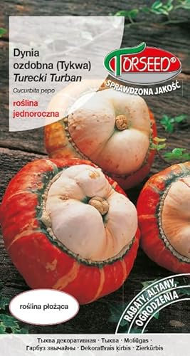 Verdica Semillas de calabaza turca ornamental Cucurbita maxima – Frutas multicolores vivas, ideal para decoración de jardín, fácil escalada o enredadera, placer sostenible (3 gramos)