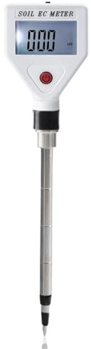 Professionelles Boden-EC-Messgerät, 0–1999us/cm, hochpräzise Metallsonde, ATC, digitaler Leitfähigkeitstester for Blumen, Gartenbau, Ackerland Präzise Messungen
