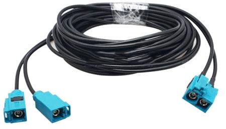 1 connecteur Universel Double Fakra Z Femelle vers Double Fakra Z mâle RG174, câble d'extension d'antenne, câble coaxial à Fibre Optique(Dual Z F to Twin F,5M)