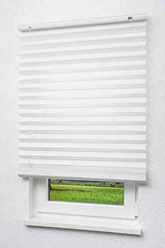 LYSEL Outlet - Jalousie mit Plissee-Effekt Weiß in den Maßen (B x H) 120cm * 180cm