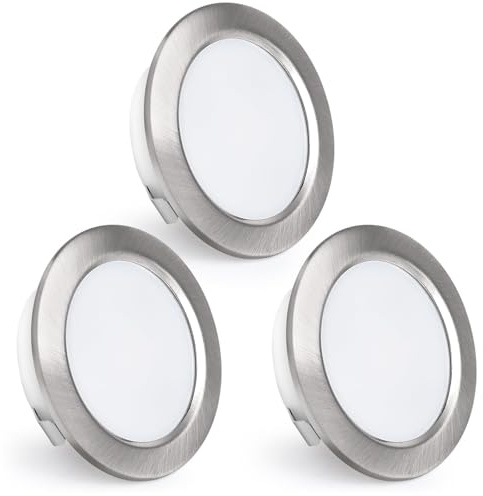 LED Faretti da Incasso 230V 4000K Faretti da Soffitto 55-60MM 3PCS Nichel | KYOTECH 4W 440LM Fari Incassati Ultrapiatto 16mm Bianco Neutro per Cucina Soggiorno Camera da Letto