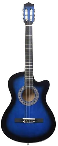 Chitarra western da 38 Cutaway con 6 corde per principianti e avanzati, tonalità blu, ideale per palco e esercizio, strumenti a corda di alta qualità