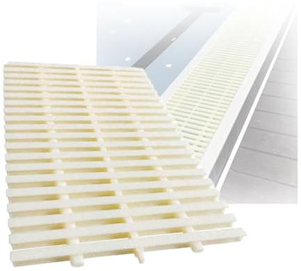 ABS Plastic Drainage Grate for Pool Shower Patio & Deck 15x100cm Set of 10 - Cover Grate for Efficient Water Drainage Outdoor Use