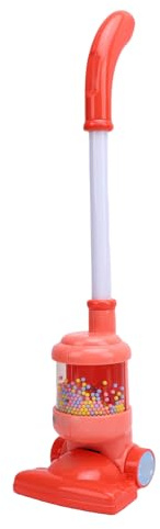 ZJchao Kids Vacuum Toy, Interactive Learning Cleaning Machine Educational Play Vacuum for Toddlers with ABS Safe Rounded Design and Stable Walking (Red)