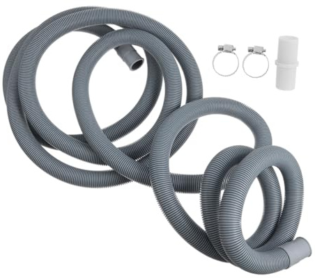 Angoily Raccord De Tuyau Évacuation Pour Lave-linge Et Lave-vaisselle Kit Extension De Tuyau Flexible Foncé Sans Outils